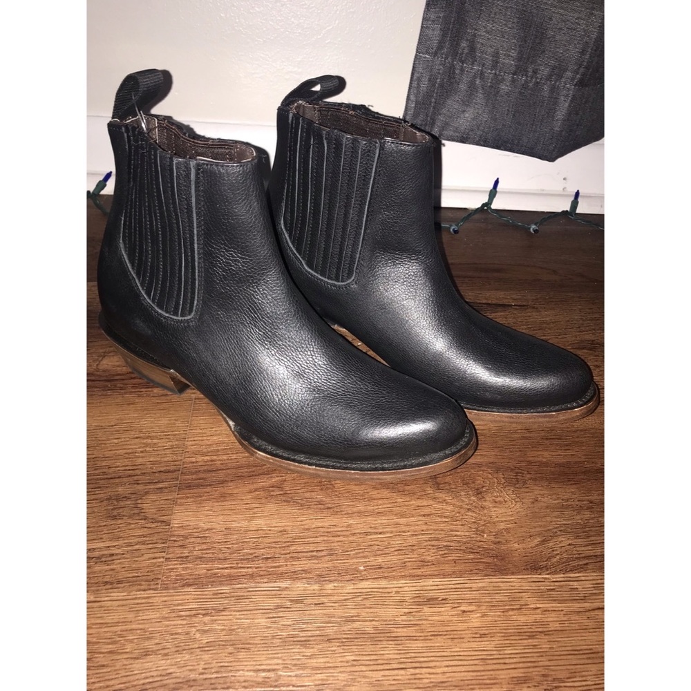JB Dillion Black Heeled Ankle Boots